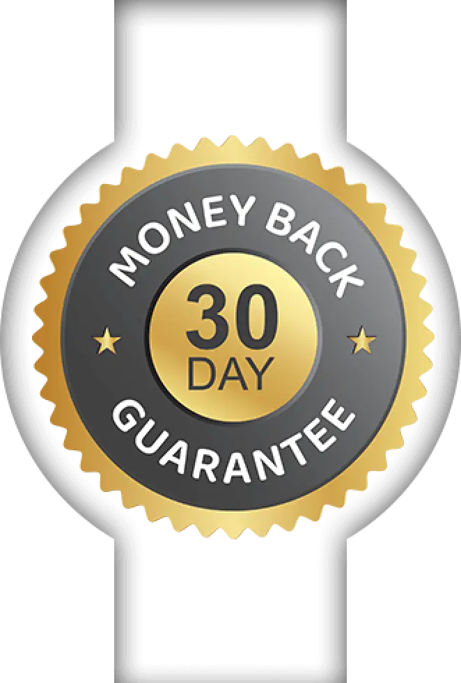 30-day money-back guarantee seal